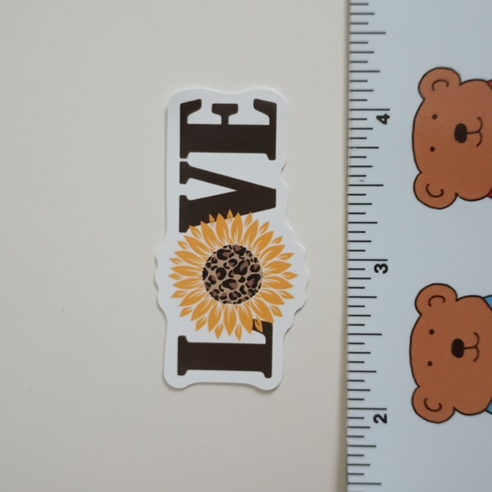 10/$10 Inspirational Positivity Sunflower Peace Love Encourage Flower Sticker